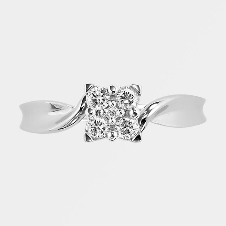 Womens 1/5 Ct. T.w. Genuine Round White Diamond 10k Gold Engagement Ring