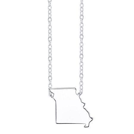 Footnotes Sterling Silver Missouri State Necklace