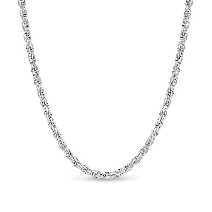 Made In Italy Solid Rope 20 Inch Chain Necklace
