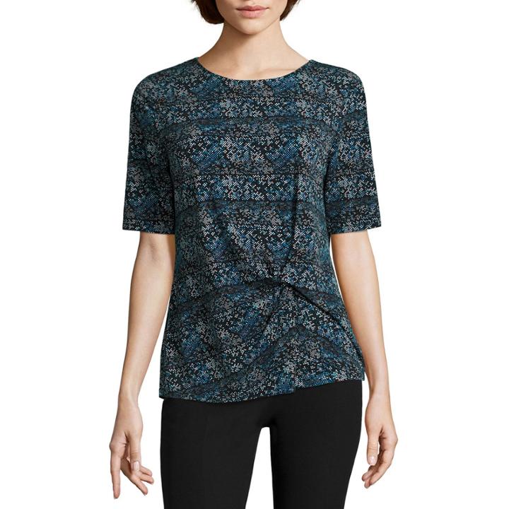 Worthington Short-sleeve Twist Top