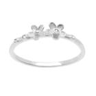 Itsy Bitsy Womens Simulated Clear Delicate Ring