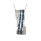 Limited Quantities 3/4 Ct. T.w. White And Color-enhanced Blue Diamond Pendant Necklace