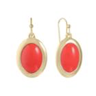 Liz Claiborne Orange Oval Drop Earrings