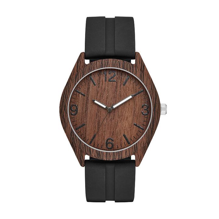 Geneva Mens Black Strap Watch-fmdjm590