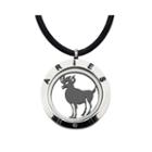 Aries Zodiac Reversible Stainless Steel Locket Pendant Necklace