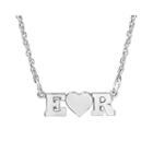 Personalized 2 Single Initial Heart Necklace