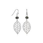Mixit&trade; Silver-tone Filigree Leaf Drop Earrings