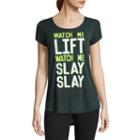 Xersion Short Sleeve Scoop Neck T-shirt-womens