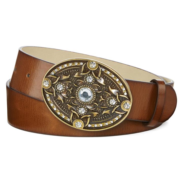 Big Buddha Clear Stone Buckle Belt