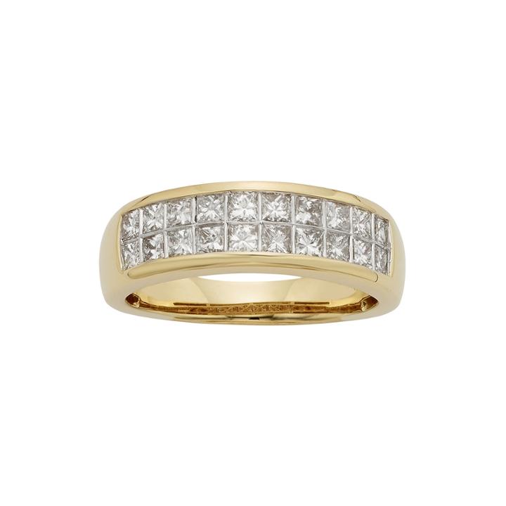 1 Ct. T.w. Diamond 14k Yellow Gold Princess-cut Wedding Band