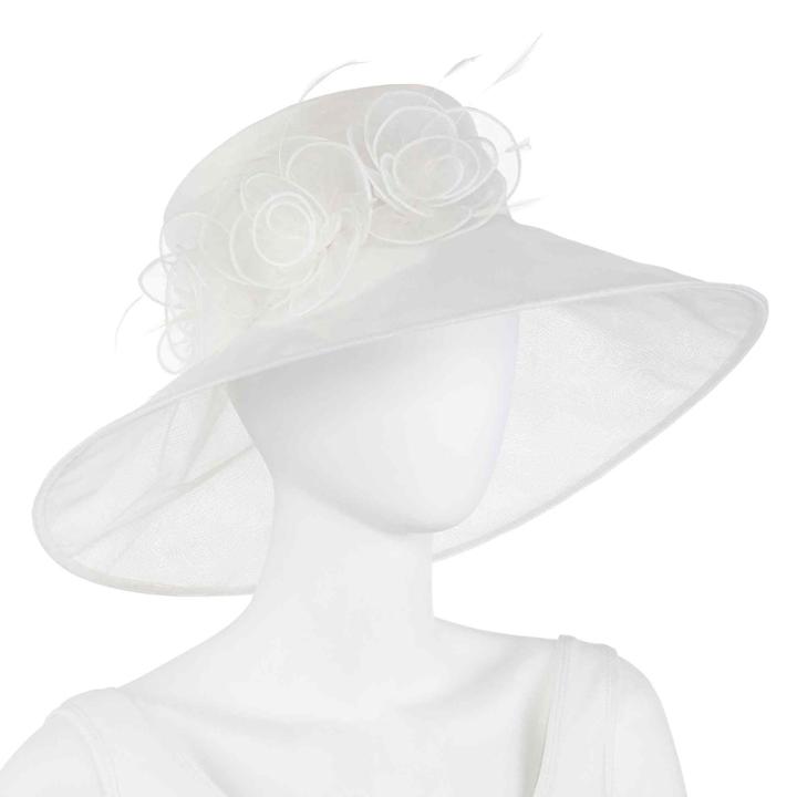 Floral Organza Derby Hat