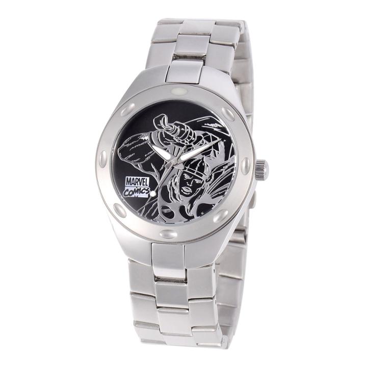 Marvel Fortaleza Thor Mens Silver-tone & Black Watch