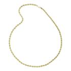 10k Yellow Gold 24 Hollow Rope Chain Necklace