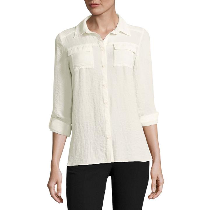 A.n.a Short Sleeve Button-front Shirt