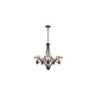 Olympia 5-light Chandelier In Burnt Sienna With Baltic Amber Glass