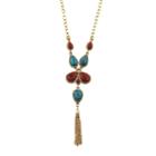 Artsmith By Barse Bijoux Bar Womens Genuine Blue Pendant Necklace