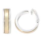 Liz Claiborne Gold-tone & Silver-tone Clip-on Hoop Earrings