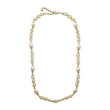Cultured Freshwater Pearl 14k Gold Over Sterling Silver Brilliance Bead Necklace