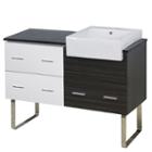 46-in. W 18-in. D Modern Plywood-melamine Vanity Base Set Only In White-dawn Grey