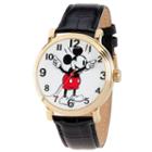 Disney Mickey Mouse Mens Black Strap Watch-wds000611