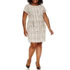 Sharagano Short Sleeve Sheath Dress-plus