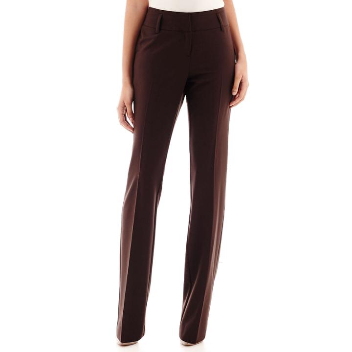 Worthington Curvy Fit Straight-leg Trouser Pants - Tall