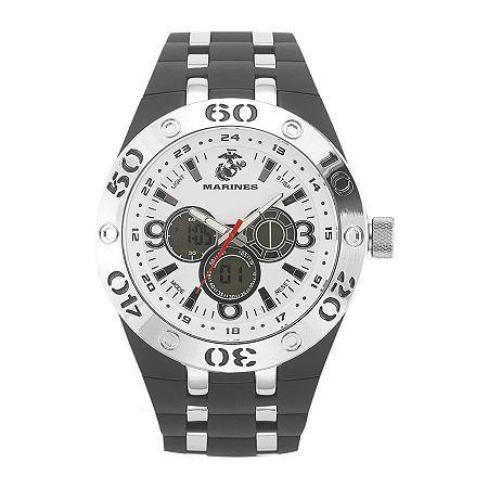 Wrist Armor C23 Mens Us Marine Corps Rubber Strap Chronograph Watch