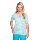 Alfred Dunner Scottsdale Short Sleeve Scoop Neck T-shirt-womens