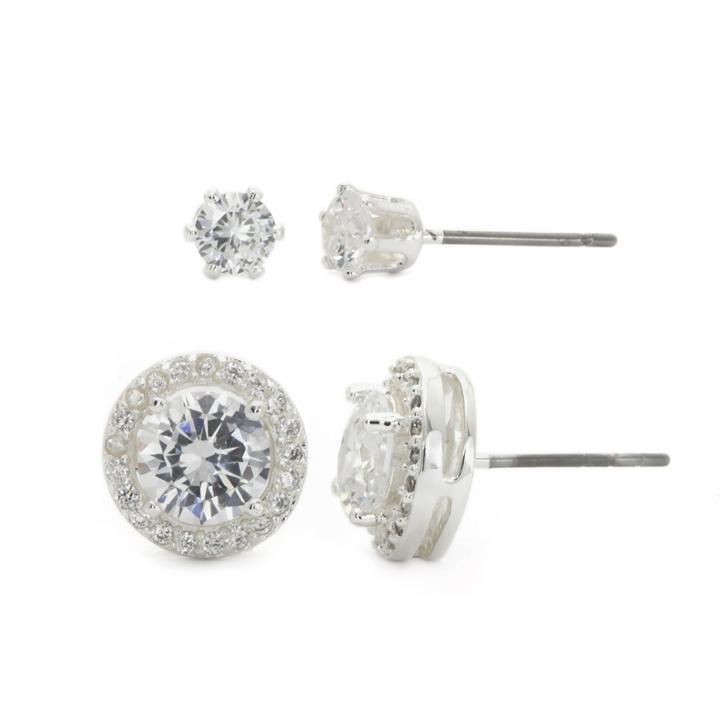 Sparkle Allure Cubic Zirconia Stud Earrings