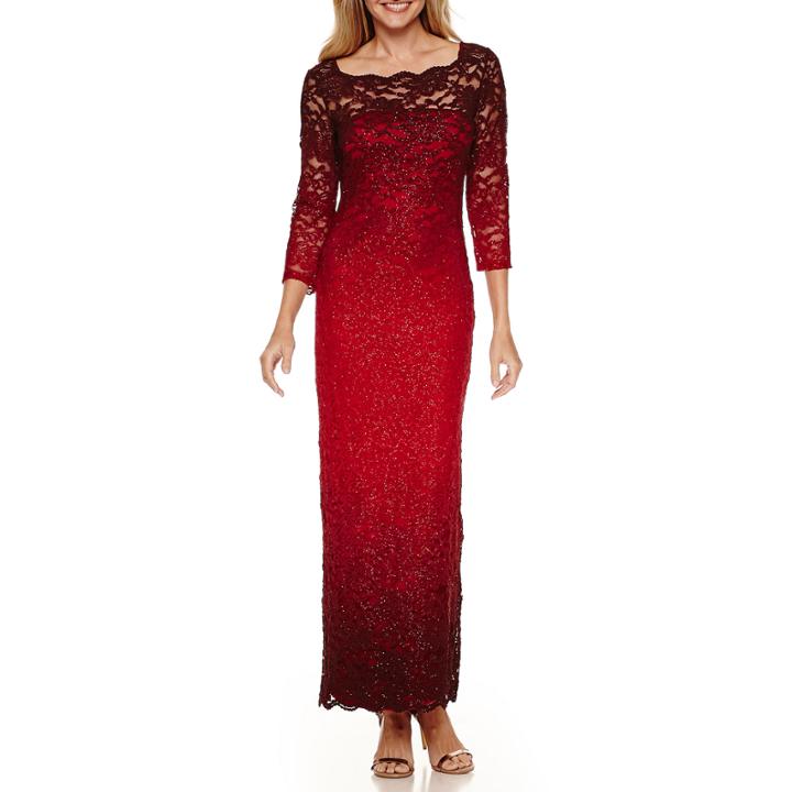 Blu Sage Long Sleeve Evening Gown
