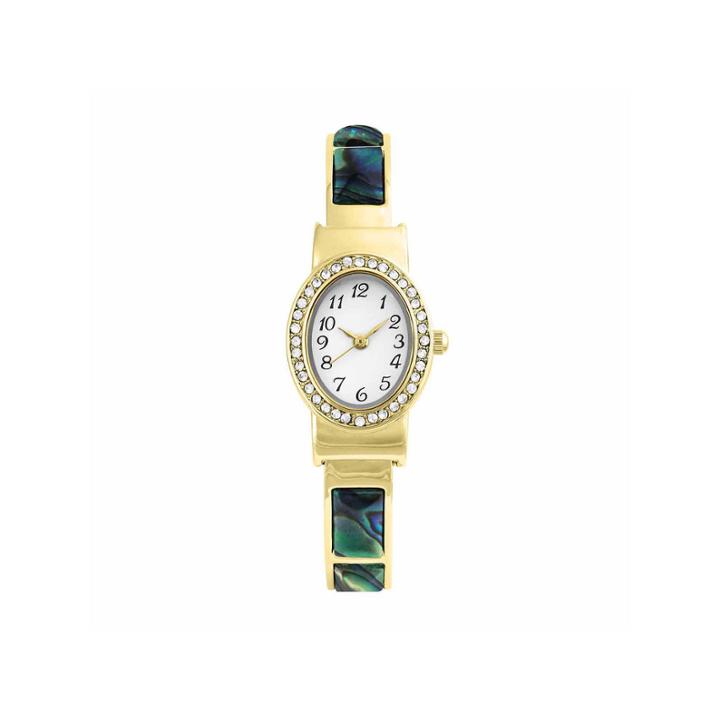 Mixit Womens Gold-tone And Turquoise Cuff Watch