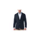 Men's Dark Navy Woolen Classic Fit Quilted Textured Blazer