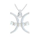 Pisces Zodiac Cultured Freshwater Pearl Sterling Silver Pendant Necklace