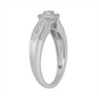 Promise My Love Womens 1/4 Ct. T.w. Genuine Baguette White Diamond Sterling Silver Promise Ring