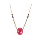 Rox By Alexa Dyed Pink Jade Necklace