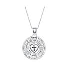 Inspired Moments&trade; Sterling Silver He Is Love Charm Pendant Necklace