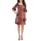 Ronni Nicole Elbow Sleeve Patchwork Shift Dress