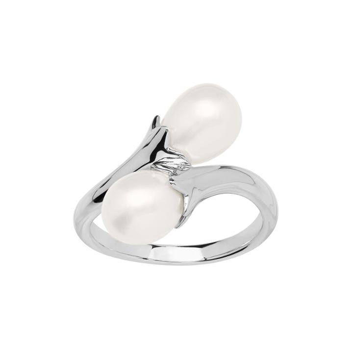 Cultured Freshwater Pearl Sterling Silver Bypass Ring