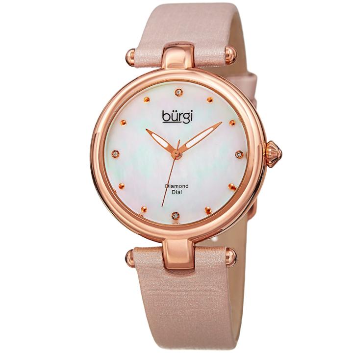 Burgi Unisex Pink Strap Watch-b-169pk