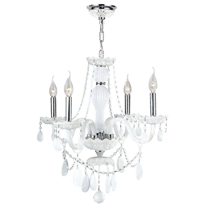 Provence Collection 4 Light Chrome Finish Crystal Chandelier