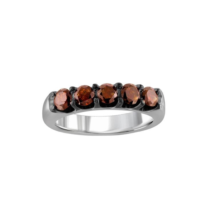 1 Ct. T.w. Color-enhanced Red Diamond Sterling Silver Ring