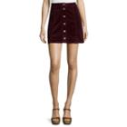 Arizona Corduroy Button-front Skirt - Juniors