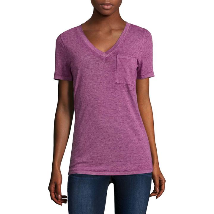 Arizona Short-sleeve Burnout V-neck Tee