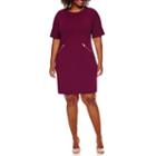 R & K Originals Elbow-sleeve Zip-pocket Sheath Dress - Plus