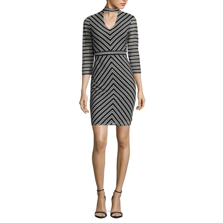 Project Runway 3.4 Sleeve Choker Bodycon Dress