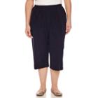 Alfred Dunner Cotton Sheeting Capri Cropped Pants-plus (19)