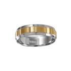 Mens 6mm 10k Two-tone Gold Wedding Band
