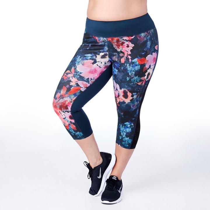 Rainbeau Curves Viv Print Capri - Plus