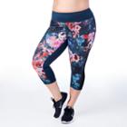Rainbeau Curves Viv Print Capri - Plus