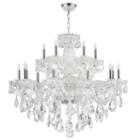 Olde World Collection 18 Light 2-tier Chrome Finish Crystal Chandelier